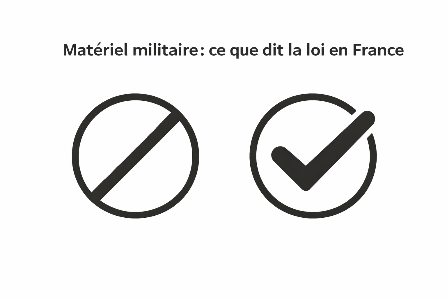Matériel militaire interdit à la vente : ce que dit la loi en France