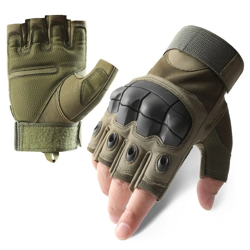 Gants demi-doigt tactiques militaires d'extérieur pour hommes Mitaines Sports Gants demi-doigt tactiques militaires d'extérieur pour hommes Mitaines Sports