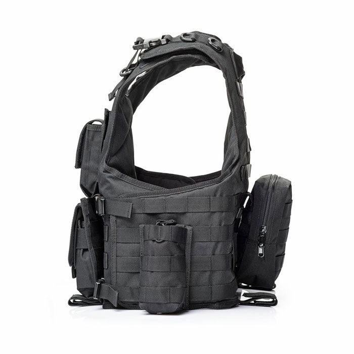 YAKEDA Gilet Tactique Militaire Airsoft - Dégagement Rapide, Réglable Et Ultra Respirant