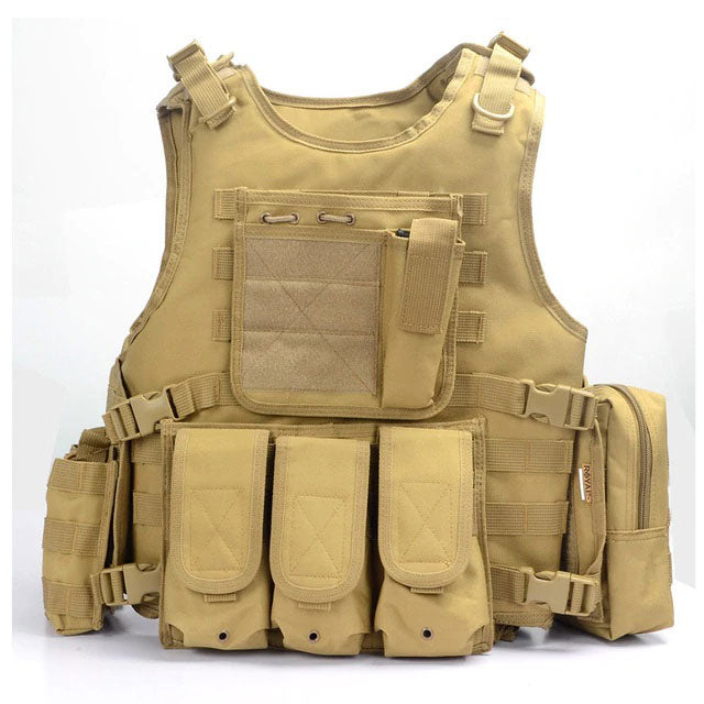 Gilet Tactique Militaire YAKEDA - Dégraffage Rapide, Réglable, Nylon 1000D - Airsoft/Outdoor