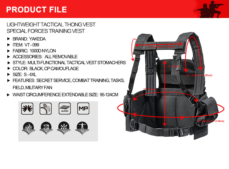 GILET TACTIQUE YAKEDA &quot;Imperator&quot;-PASSION MILITAIRE™
